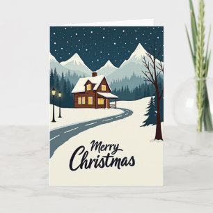 Cozy Christmas Cabin Card