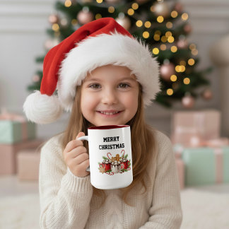 Cozy Christmas Cocoa  Two-Tone Coffee Mug