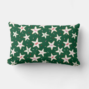 Cozy Christmas Cookie Pattern Lumbar Cushion