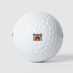 Cozy Christmas Fireplace Golf Balls