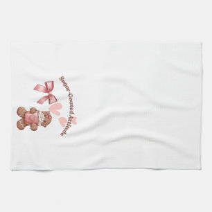 Cozy Christmas Gingerbread Coquette Sweet Tea Towel