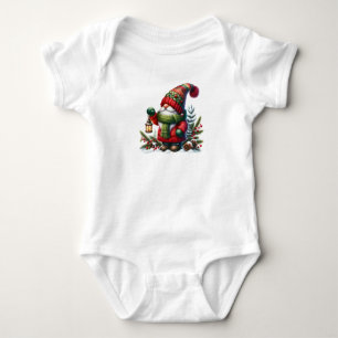 Cozy Christmas Gnome Art – Festive Holiday Baby Bodysuit