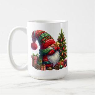Cozy Christmas Gnome Art – Festive Holiday Coffee Mug