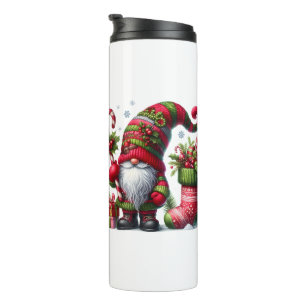 Cozy Christmas Gnome Art – Festive Holiday Thermal Tumbler