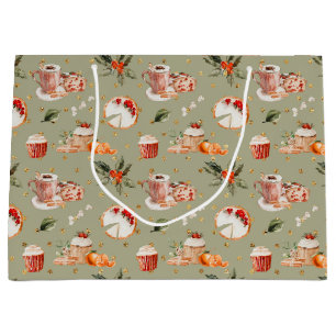 Cozy Christmas Holiday Large Gift Bag