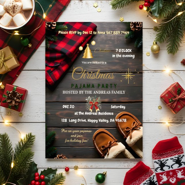 COZY CHRISTMAS PAJAMA JAM POSTCARD (Creator Uploaded)