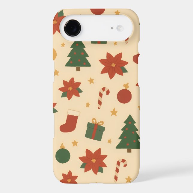 Cozy Christmas Pattern with Gifts and Trees (Back)