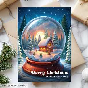 Cozy Christmas scene rustic pine holiday greeting Card