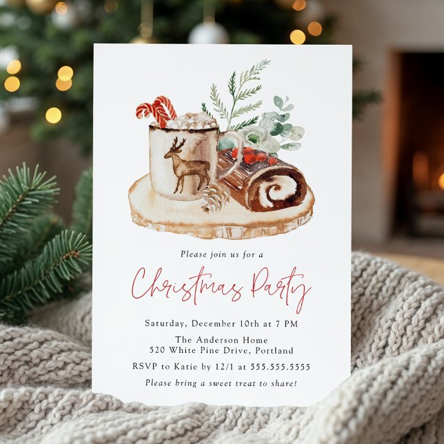 Cozy Christmas Sweet Treats Christmas Party Invitation (Creator Uploaded)