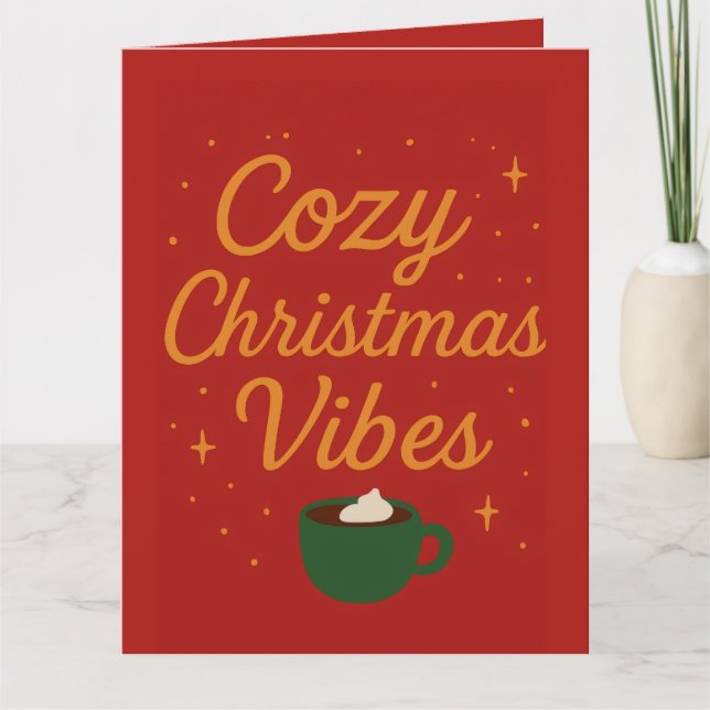Cozy Christmas Vibes Card (Front)