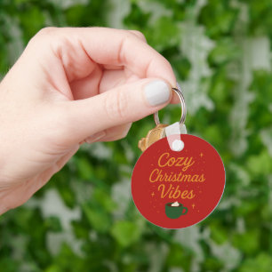 Cozy Christmas Vibes Key Ring