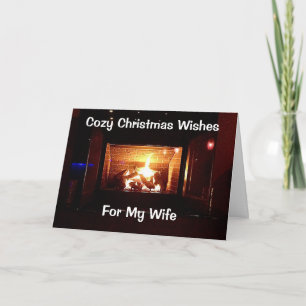COZY CHRISTMAS WISHES FOR MY "WIFE" HOLIDAY CARD