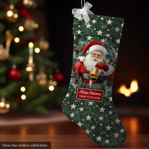 Cozy Classic Santa Claus Stocking with Your Name