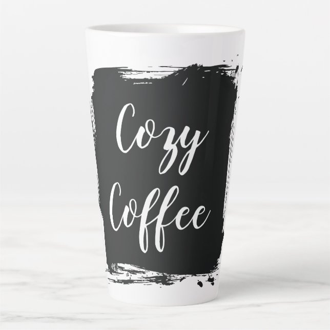 Cozy Coffee Birthday Gift Ceramic Latte Mug (Front)