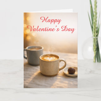 Cozy Coffee Valentine’s Day Latte Heart  Card