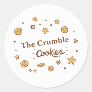 Cozy Cookie Delights (White) Classic Round Sticker