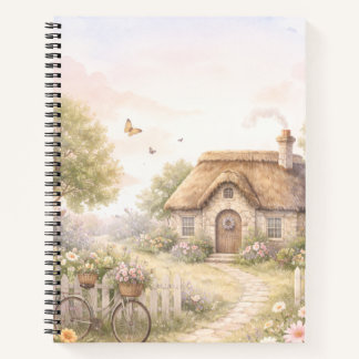 Cozy Countryside Cottage Spiral Notebook