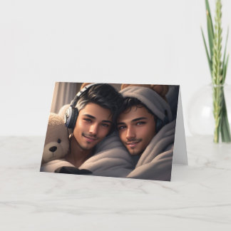 Cozy Couple Gay Greetings Card