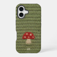 Cozy Crochet Mushroom Yarn Custom Name Initials