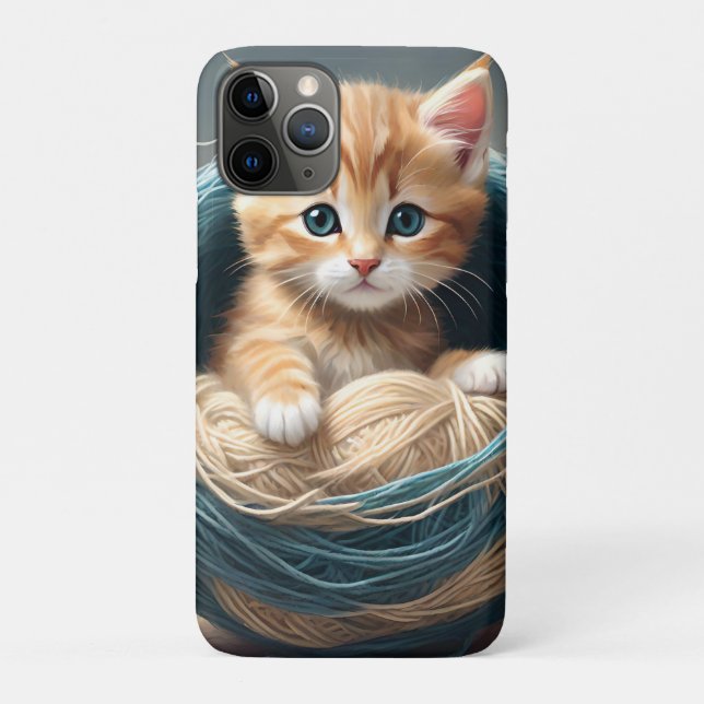 "Cozy Cuddles: The Kitten's Wooly Retreat" Case-Mate iPhone Case (Back)