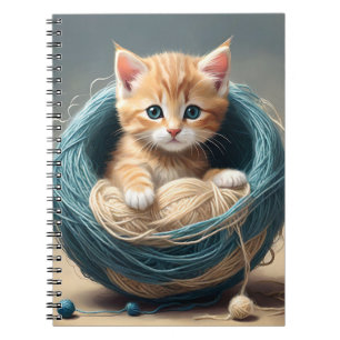 "Cozy Cuddles: The Kitten's Wooly Retreat" Notebook