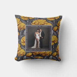 Cozy Custom Carnation Sparkle Vineyard Wedding Cushion