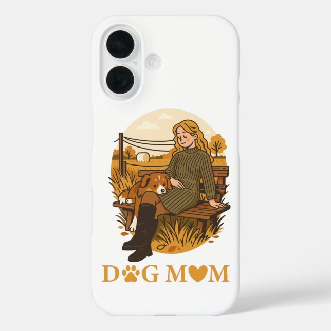 Cozy Dog Mom Bonding Moment With Her Companion Case-Mate iPhone Case (Back)