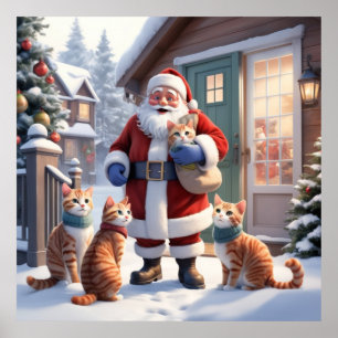 Cozy Doorstep Greeting Poster