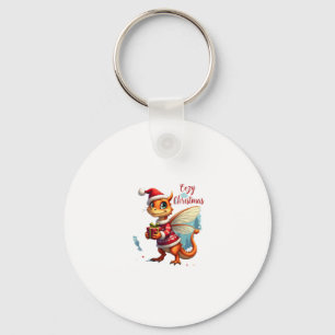 Cozy Dragonfly Christmas Key Ring