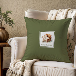 Cozy Earthy Tones Family Christmas Pillow