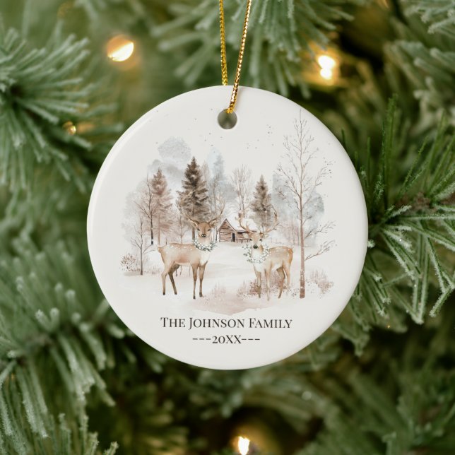 Cozy Elegant Family Christmas Ornament (Tree)
