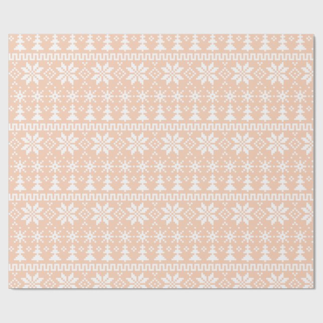 Cozy Fair Isle Wrapping Paper (Flat)