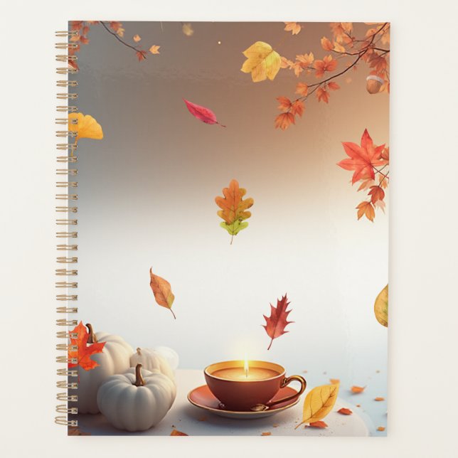 Cozy Fall Mood – Minimal Autumn Coffee Design Planner (Front)