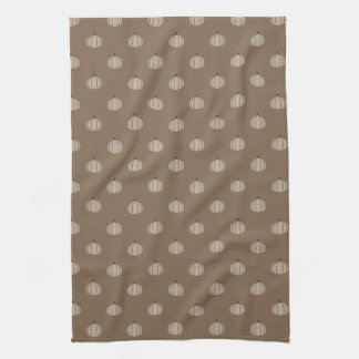 cozy fall pumpkin patterned tea towel