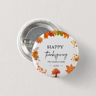Cozy Fall Thanksgiving Dinner Party 3 Cm Round Badge