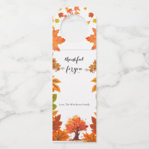 Cozy Fall Thanksgiving Dinner Party Bottle Tag