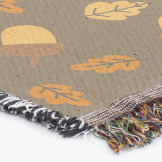 Cozy Fall Vibe" Acorn & Oak Leaf Throw Blanket