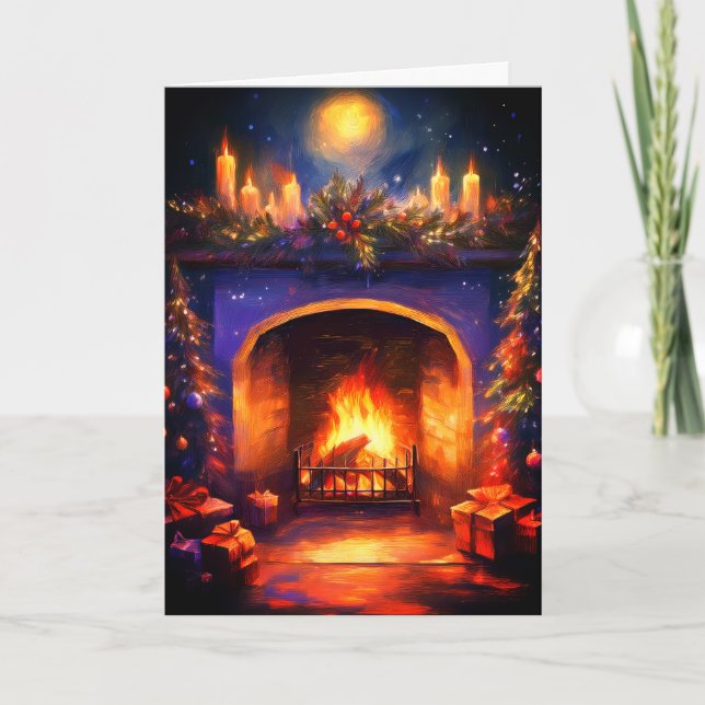 Cozy Fireplace Card (Front)