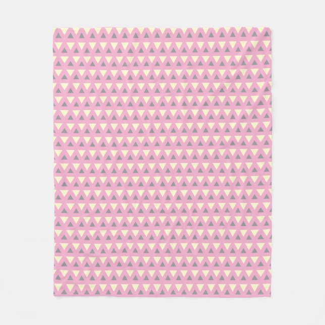 Cozy Fleece Blanket  Modern Geometric Pattern (Front)