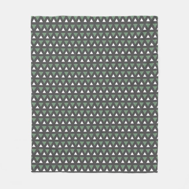 Cozy Fleece Blanket  Modern Geometric Pattern (Front)
