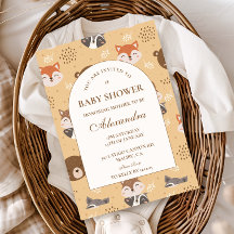 Cozy Forest Animals Baby Shower