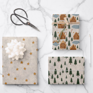 Cozy Forest Wrapping Paper – Gingerbread Village