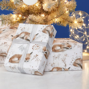 Cozy Foxes Christmas Wrapping Paper