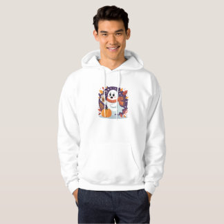 Cozy Ghost with Pumpkin Latte – Fall Halloween Hoodie