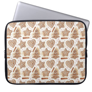 Cozy Gingerbread Cookie Seamless Pattern Laptop Sleeve