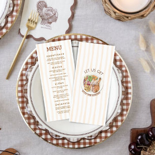 Cozy Harvest Thanksgiving Turkey Fall Dinner  Menu