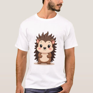 Cozy Hedgehog in Forest T-Shirt