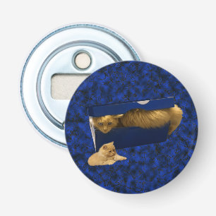 "Cozy Hideaway: The Ginger Cat in the Shoe Box" Bottle Opener