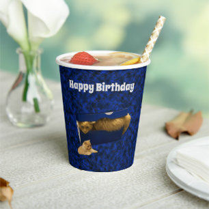 "Cozy Hideaway: The Ginger Cat in the Shoe Box" Paper Cups
