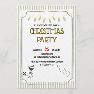 Cozy Holiday Gathering /Festive Christmas Celebrat Invitation